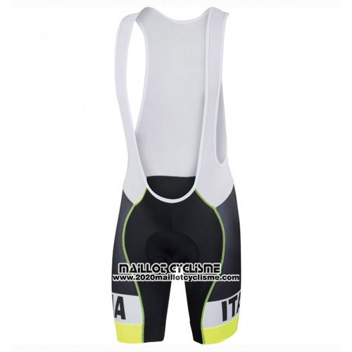 2016 Maillot Ciclismo Italie Noir et Jaune Manches Courtes et Cuissard